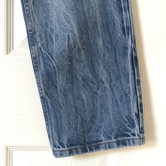 Calvin Klein Jeans Retro Medium Wash High Rise Distressed Straight Leg Jeans 30 - Picture 16 of 16